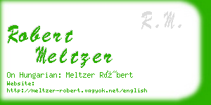 robert meltzer business card